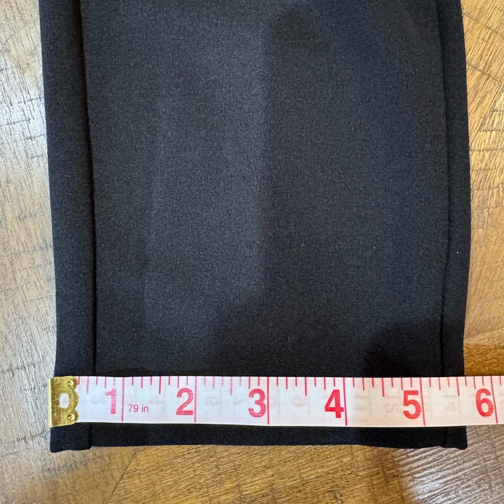 SHEIN Black Ankle Paper Bag Pants with Pockets Featuring Belt With Bow Detail - Picture 8 of 10